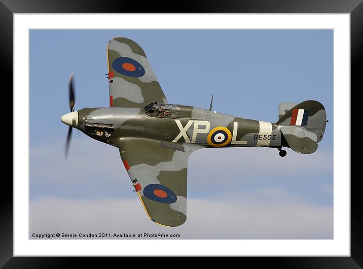 Hawker Hurricane Framed Mounted Print by Bernie Condon