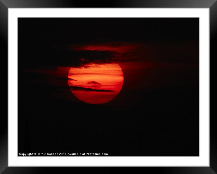 Sunset Framed Mounted Print by Bernie Condon