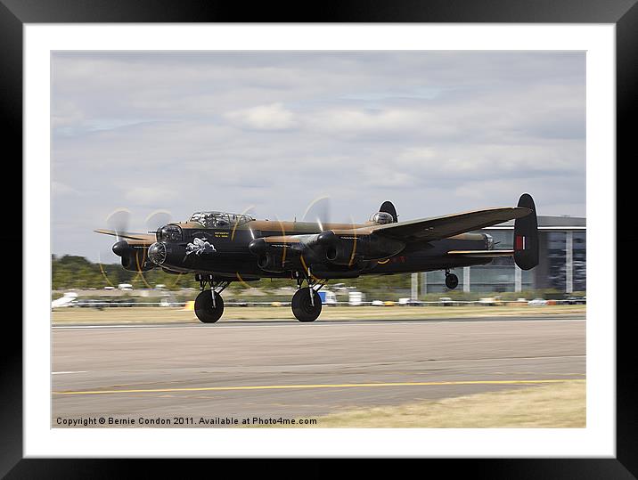 Avro Lancaster Framed Mounted Print by Bernie Condon