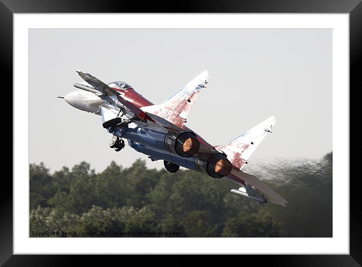 Mig 29 Framed Mounted Print by Bernie Condon