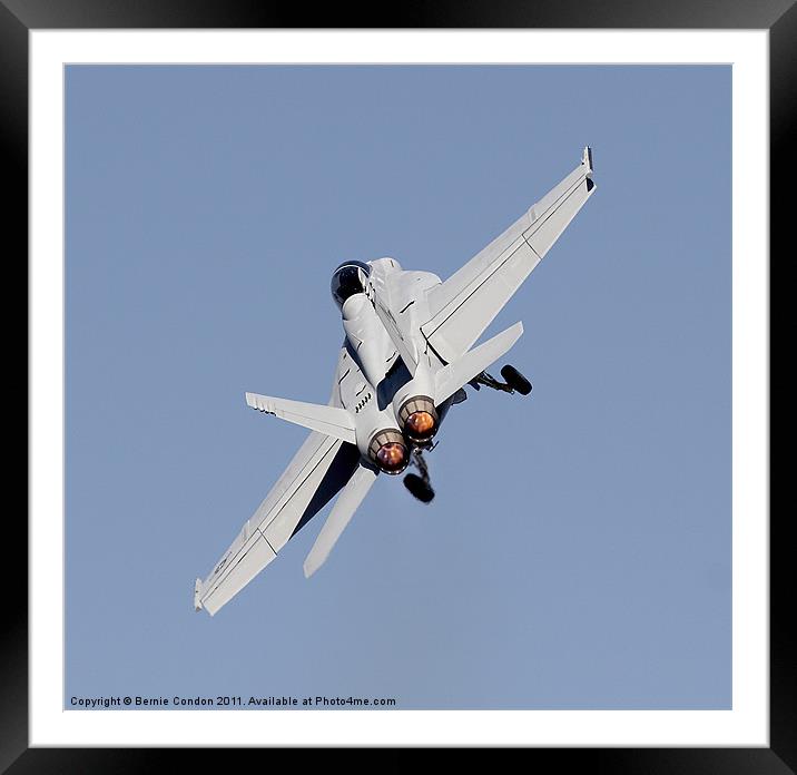 F18 Hornet Framed Mounted Print by Bernie Condon