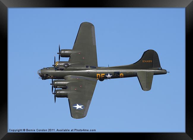 B-17 Flying Fortress Framed Print by Bernie Condon