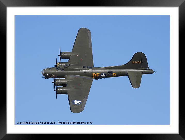 B-17 Flying Fortress Framed Mounted Print by Bernie Condon