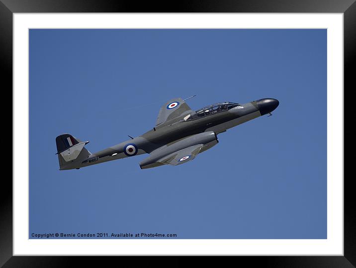 Gloster Meteor Framed Mounted Print by Bernie Condon