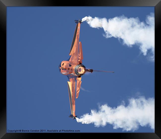 Dutch F16 Falcon Framed Print by Bernie Condon