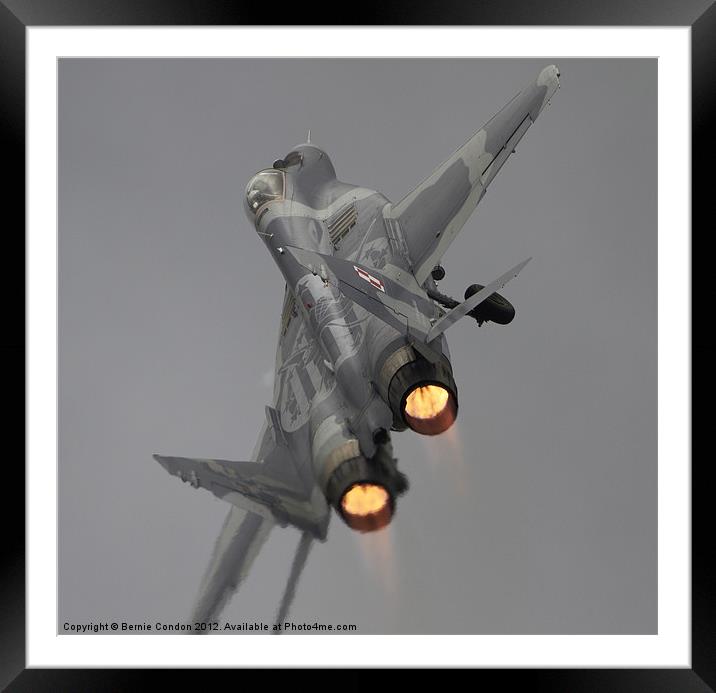 Mig 29 Fulcrum Framed Mounted Print by Bernie Condon