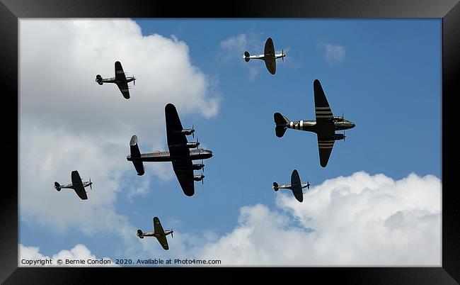 Memorial Flight Framed Print by Bernie Condon