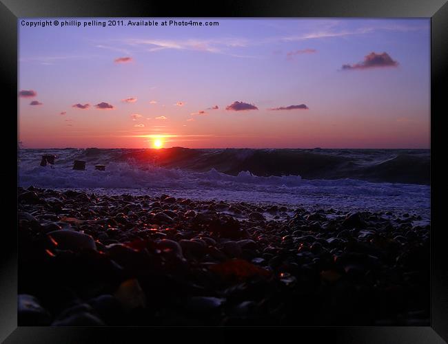 Beach sunrise Framed Print by camera man