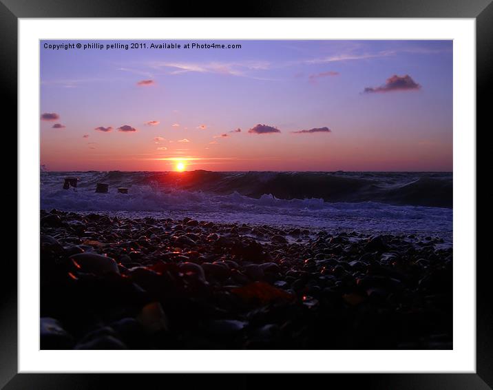 Beach sunrise Framed Mounted Print by camera man