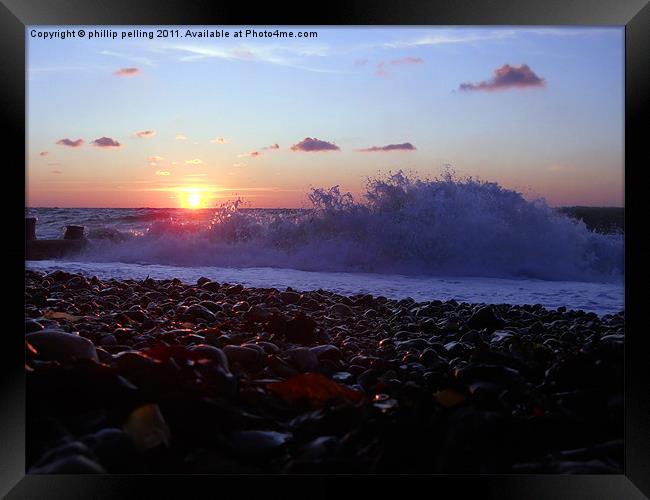 Wave at sunrise Framed Print by camera man