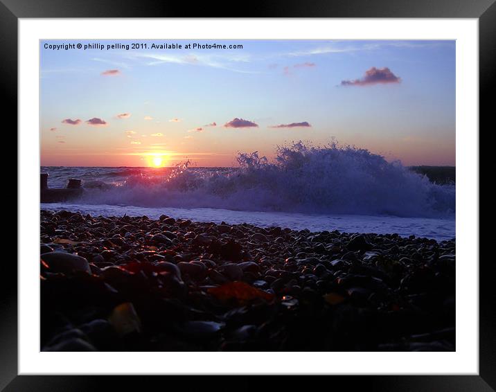 Wave at sunrise Framed Mounted Print by camera man