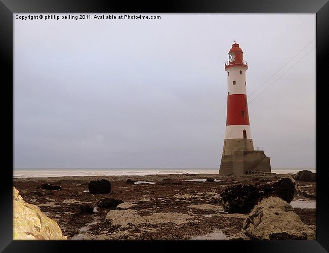 Lighthouse at low tide Framed Print by camera man