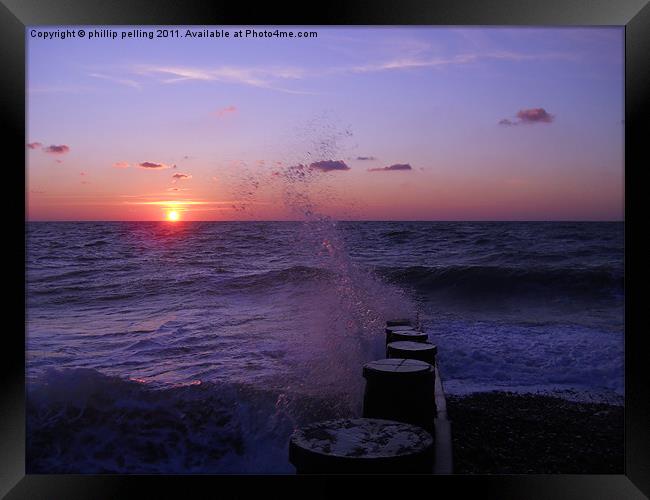 Sea spray sunrise. Framed Print by camera man