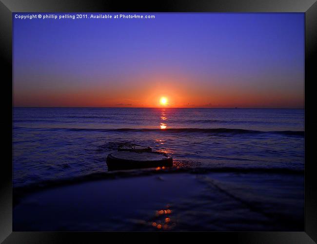 Ocean Sunrise Framed Print by camera man