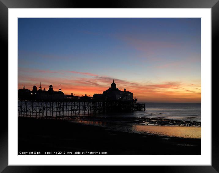 Eastbourne pier winter sunrise Framed Mounted Print by camera man