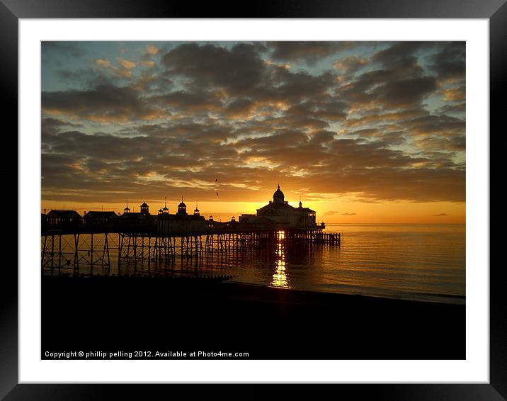 Golden Pier. Framed Mounted Print by camera man