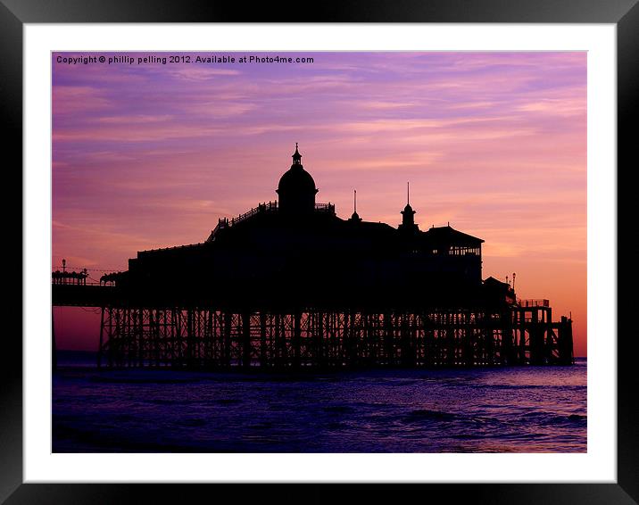 Pier Silhouette Framed Mounted Print by camera man