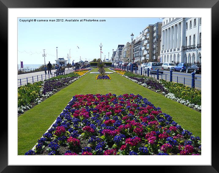 Seafront Gardens Framed Mounted Print by camera man