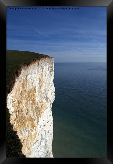 Cliff''s Edge Framed Print by camera man