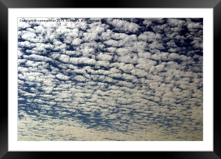 Simply Clouds Framed Mounted Print by camera man