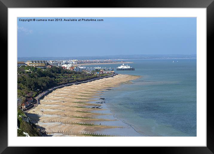 Eastbourne Beach Framed Mounted Print by camera man