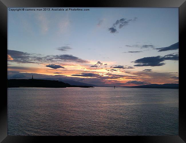 Oban Harbor View Framed Print by camera man