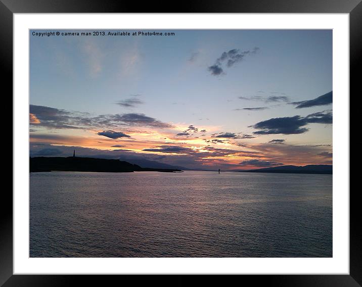 Oban Harbor View Framed Mounted Print by camera man