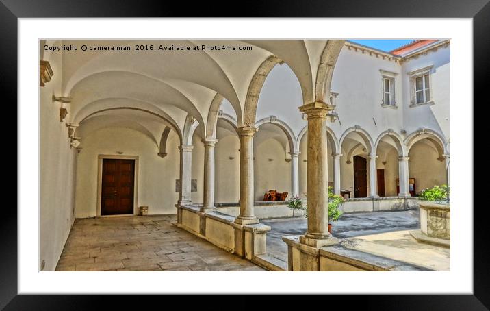     Monestry courtyard                            Framed Mounted Print by camera man
