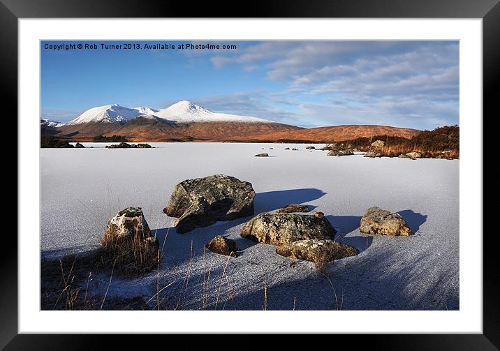 Frozen Loch Framed Mounted Print by Rob Turner