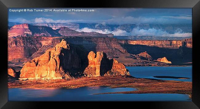 Lake Powell Evening Framed Print by Rob Turner