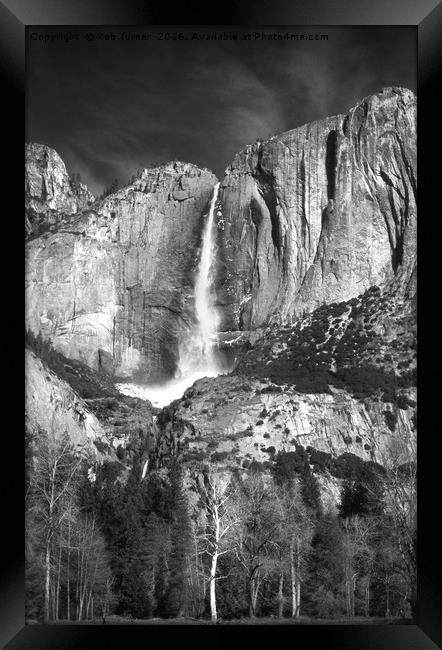 Yosemite Falls Framed Print by Rob Turner