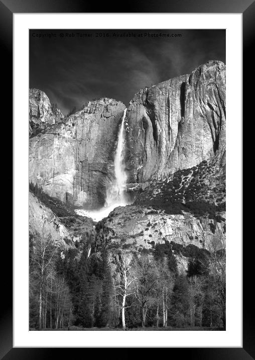 Yosemite Falls Framed Mounted Print by Rob Turner