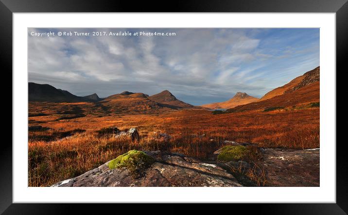 Assynt Panorama Framed Mounted Print by Rob Turner