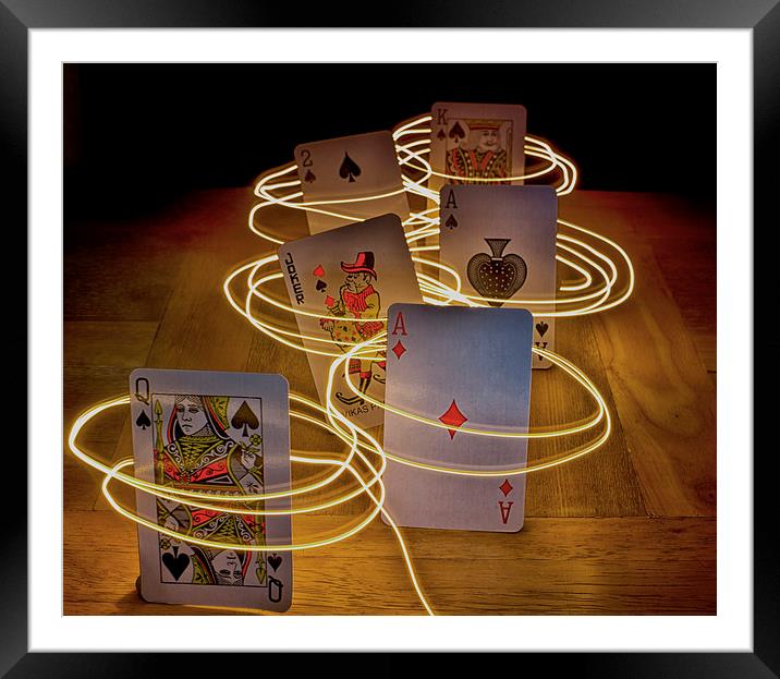 Play your cards right. Framed Mounted Print by paul cowles
