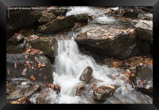 Mini Waterfall Framed Print by Michael Waters Photography