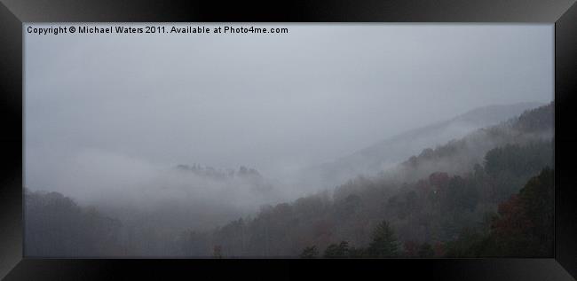 Foggy Mountain Framed Print by Michael Waters Photography