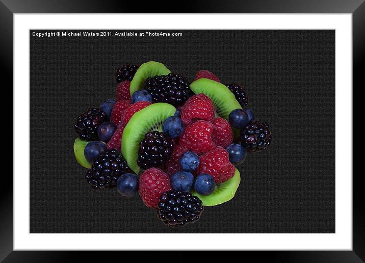 Summer Fruit Medley Framed Mounted Print by Michael Waters Photography