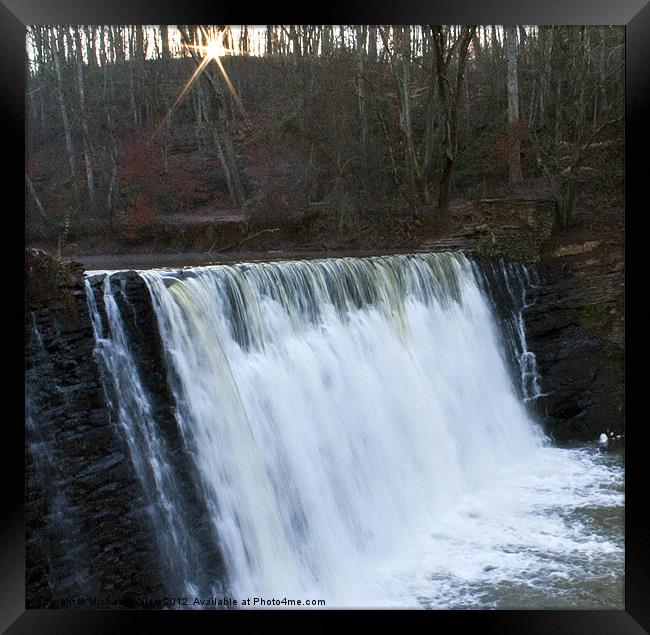Roswell Falls Framed Print by Michael Waters Photography