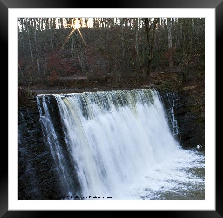 Roswell Falls Framed Mounted Print by Michael Waters Photography