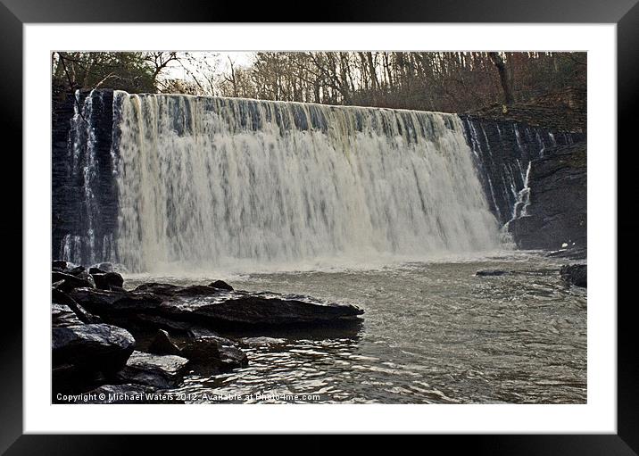 Raging Waterfall Framed Mounted Print by Michael Waters Photography