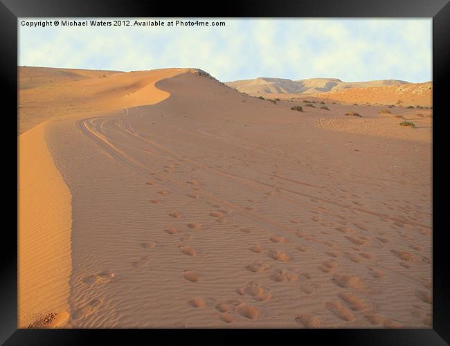 Footprints in the Sand Framed Print by Michael Waters Photography