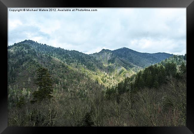 Cloudy Mountain 2 Framed Print by Michael Waters Photography