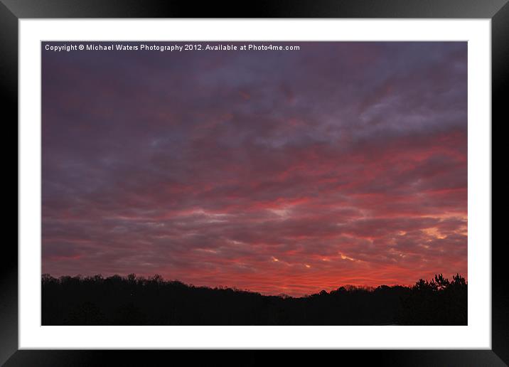 Country Sunset Framed Mounted Print by Michael Waters Photography