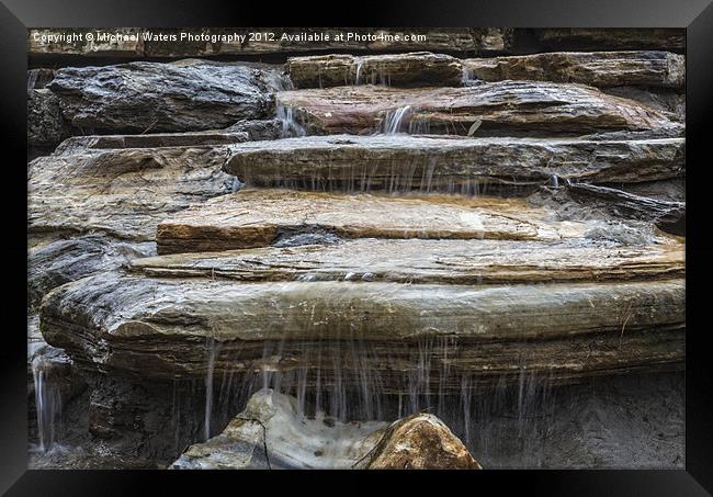 Spring Waterfall Framed Print by Michael Waters Photography