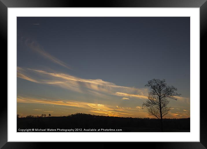 Flying into the Yellow Sunset Framed Mounted Print by Michael Waters Photography