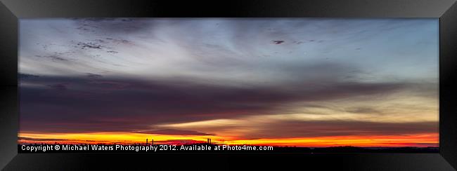 Last 2012 Sunrise Panoramic Framed Print by Michael Waters Photography