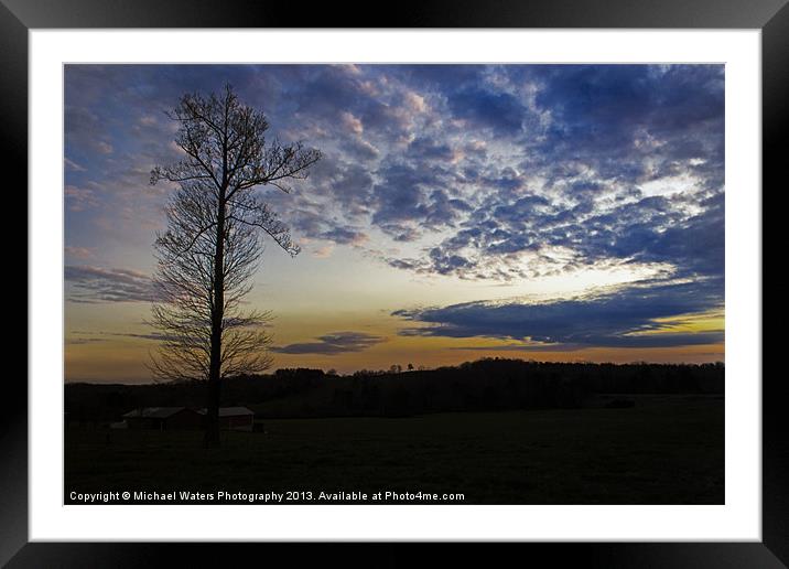 Lonely Sunset Framed Mounted Print by Michael Waters Photography