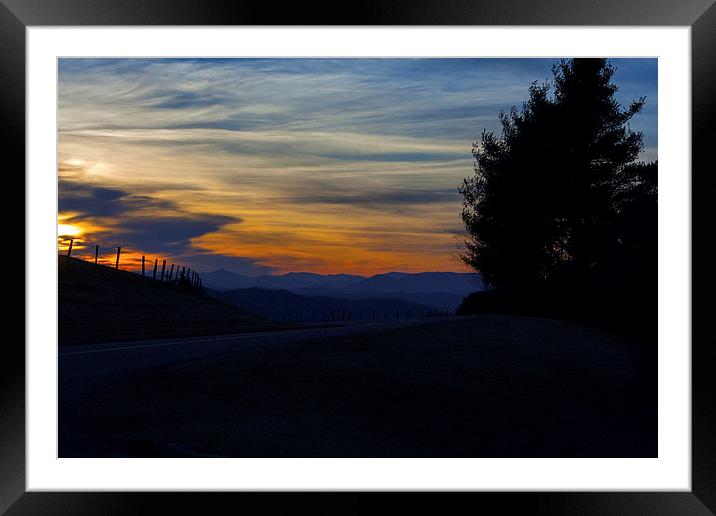 Country Roads Framed Mounted Print by Michael Waters Photography