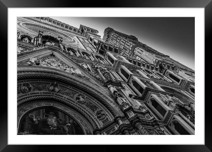 Cathedral of Santa Maria del Fiore front door Framed Mounted Print by Julian Bowdidge