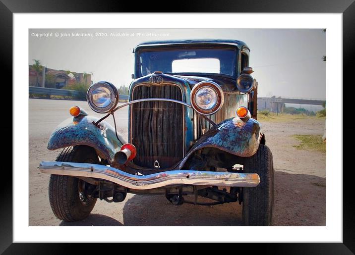 grandpas car Framed Mounted Print by john kolenberg